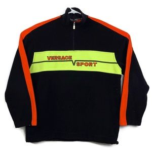 Vintage 90's Versace Sport 1/4 Zip Fleece Size L